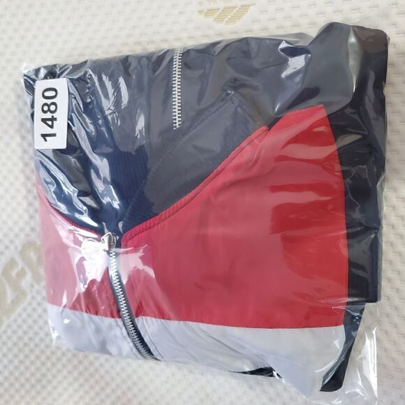 New Look Sport Jacket Womens 3X Blue Windbreaker Bomber Full Zip - Picture 8 of 8